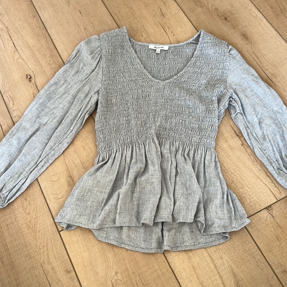 Madewell Grey Blouse